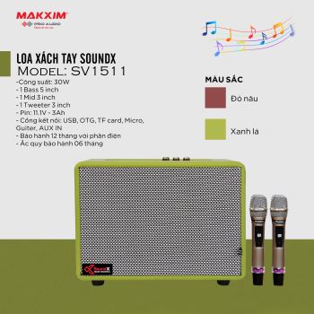 LOA XÁCH TAY SOUNDX, MODEL: SV1511