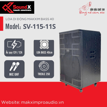 LOA DI ĐỘNG SOUNDX BASS 40 MODEL: SV-115-11S