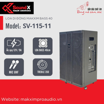 LOA DI ĐỘNG SOUNDX BASS 40 MODEL: SV-115-11